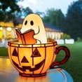 thumbnail image 1 of Halloween Ghost Reading Book Night Light,Ghost Bubble Bath Lamp,Cute Ghost Reader in Pumpkin Cup LED Light for Readers & Book Lover, 1 of 8