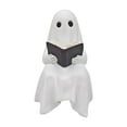 thumbnail image 1 of Halloween Ghost Reading Statue – Resin Figurine for Bookshelf, Desk, Home or Office – Spooky Cute Decoration for Halloween & Gothic Decor, 15.5x7cm, 1 of 5