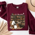 thumbnail image 1 of Halloween Ghost Reading Sweatshirt | Cozy Fall Bookworm Pullover | Spooky Gift For Librarian, Teacher and Book Lover, 1 of 4