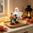 thumbnail image 1 of Halloween Ghost Resin Ornament, Cute Scary Halloween Decoration, Indoor Outdoor Halloween Decor, Perfect for Halloween Party Home Yard Multicolor A, 1 of 6