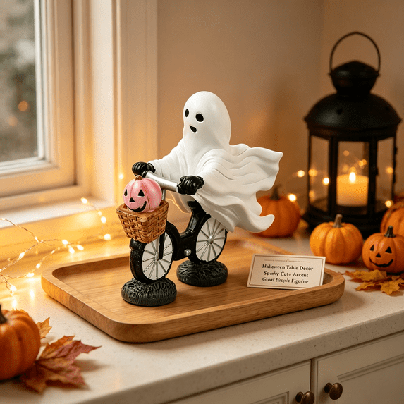 Halloween Ghost Resin Ornament, Cute Scary Halloween Decoration, Indoor Outdoor Halloween Decor, Perfect for Halloween Party Home Yard Multicolor A
