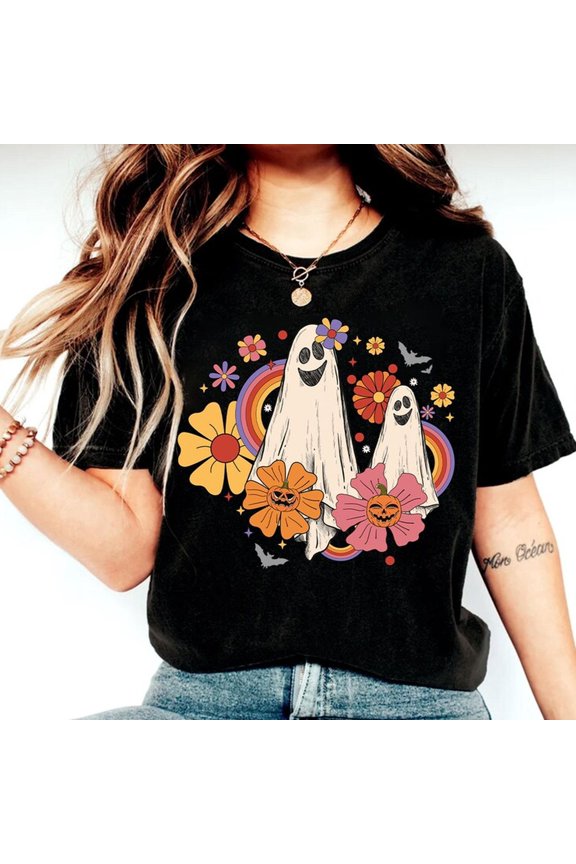 Halloween Ghost S1Hirt, Floral Ghost S1Hirt, Vintage Floral Ghost Halloween S1Hirt, Autumn S1Hirt, Cute Ghost, R Fall S1Hirt, Vintage Ghost S1Hirt