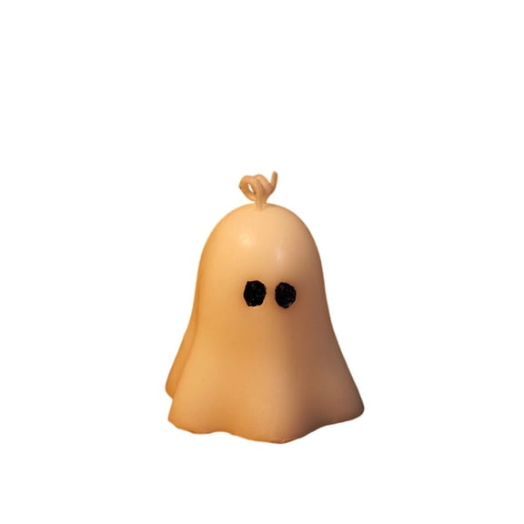Halloween Ghost Scented Candle, Handmade Natural Soy Wax Aromatherapy Candle, Long Lasting Burning Scary Ghost Shape, Halloween Home Table Decor White