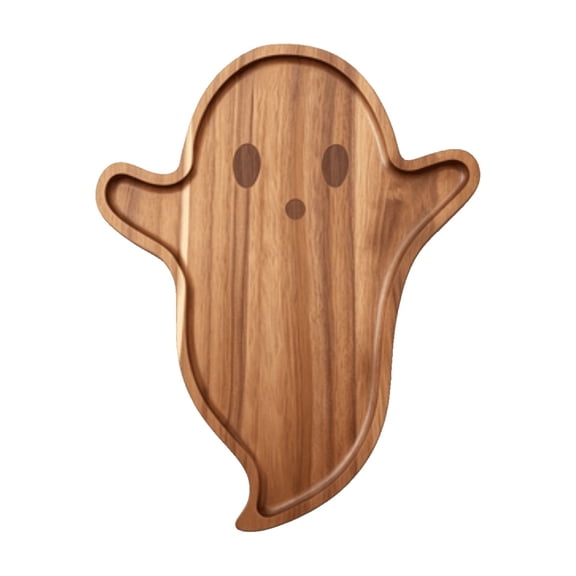 Halloween Ghost Serving Tray, Cute Ghost Charcuterie Board, Natural Wood Snack Platter, Fall Decor for Halloween Party Table, Kitchen Counter Display