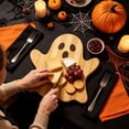 thumbnail image 1 of Halloween Ghost Shaped Wooden Cutting Board, Holiday Kitchen Tray for Party Serving and Decoration, 1 of 6