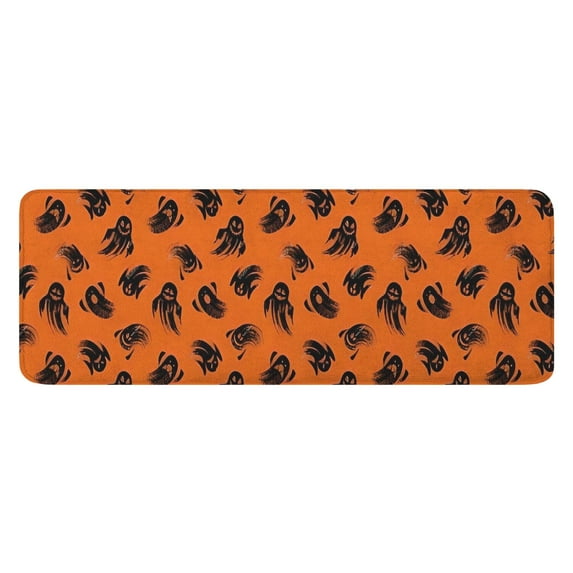 Halloween Ghost Silhouettes Pattern Kitchen Rug Mat,Kitchen Runner Rugs Non Skid Washable,Decorative Kitchen Floor Mats for Kitchen,Sink,Laundry,17"x47.2"
