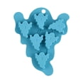 thumbnail image 1 of Halloween Ghost Silicone Ice Cube Tray, 6.9 Inch 6-Cavity Chocolate Candy Jelly Mold, Non-Stick Flexible Bakeware for Freezer Oven, Fun Party Dessert Baking Tool for Home Bar Celebration, Blue, 1 of 8