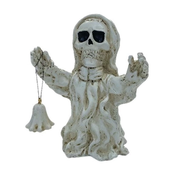 Halloween Ghost Skull Resin Decoration, Specter Figurine Ornament, Creative Desktop Party Decor, Holiday Tabletop Display for Home