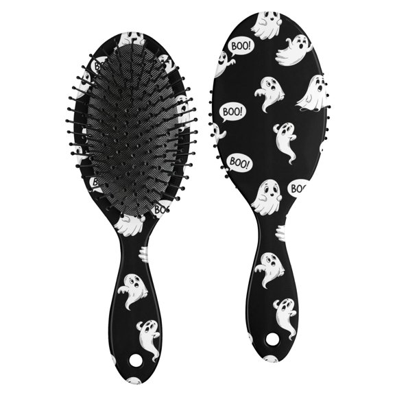 Halloween Ghost SpeechBubble Pattern Brush, Detangling Hair Brush,Air Cushion Hair Comb, PP Material Gifts for Holiday Birthday Gifts