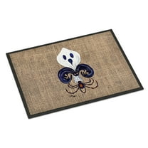 Halloween Ghost Spider Bat Fleur de lis Doormat 18x27