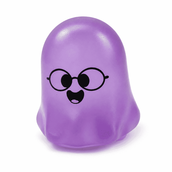 Halloween Ghost Squishy Toy, Cute Purple Ghost Slow Rising Squeeze Fidget Toy, Soft TPR Stress Relief Sensory Toy, Mini Desk Decor Party Favor Gift