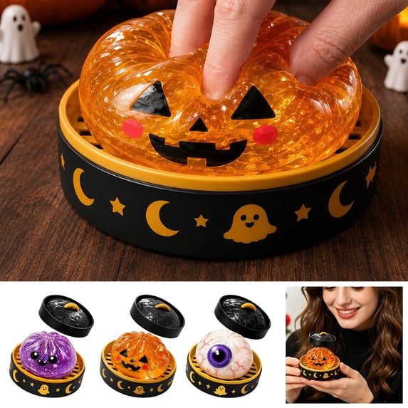 Halloween Ghost Squishy Toy, Spooky Ghost Dumpling Stress Balls With Steamer, Soft Halloween Squishies, Fidget Sensory Stress Relief Toy For Holiday & Birthday Gifts