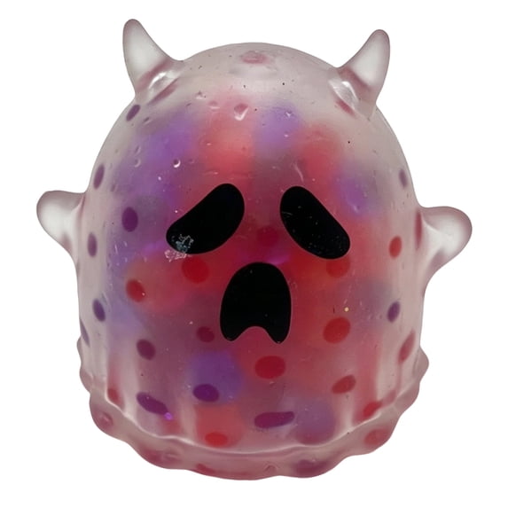 Halloween Ghost Squishy Toy, Ultra-Soft Slow Rising Stress Relief Fidget Toy, Calming Sensory Squeeze Ball with Bead Filling for Party Favors Desk Decor, Spooky Halloween Gift