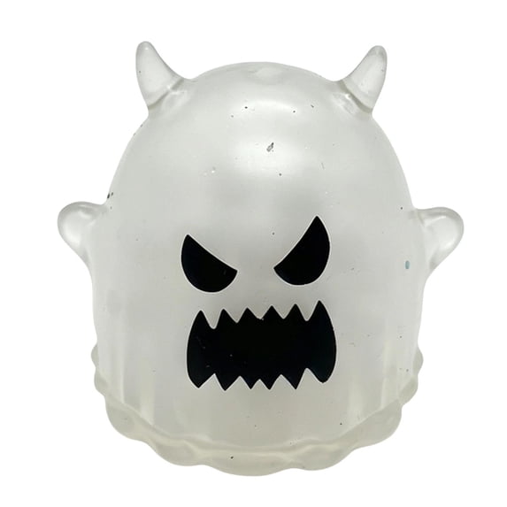 Halloween Ghost Squishy Toy with Bead-Filled Squeeze Design, White, for Kids Party Favors, Relaxation Toy
