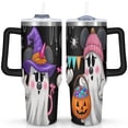 thumbnail image 1 of Halloween Ghost Stainless Steel Tumbler Happy Halloween Pumpkin Insulated Coffee Mug with Straw,Thermal with Lids for Hot and Cold Drinks for Fathers Husband Mothers 40 oz Boo Cup, 1 of 7