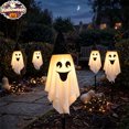 thumbnail image 1 of Halloween Ghost Stake Lights Set of 1, Witch Hat LED Ghost Pathway Lights Battery Operated, Indoor Outdoor Halloween Decorations, Spooky Lawn Light for Yard Garden Haunted House Porch Walkway Decor, 1 of 8
