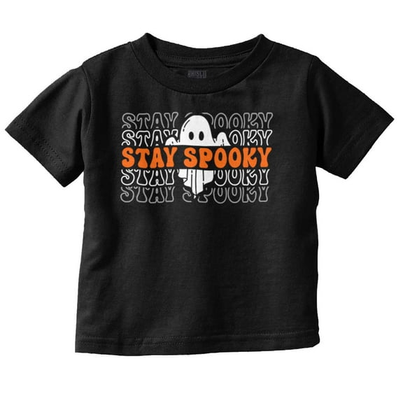 Halloween Ghost Stay Spooky Gradient Toddler Boy Girl T Shirt Infant Toddler Brisco Brands 6M