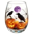 thumbnail image 1 of Halloween Ghost Stemless Glassware, 2D Printed Spooky Drinkware，Spooky 2D Ghost Print With Underwater Details, Smooth Stemless Glass For Wine, Cocktails, Juice And Halloween Entertaining Home Decor, 1 of 7