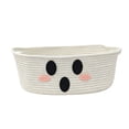 thumbnail image 1 of Halloween Ghost Storage Basket, Cotton Rope Candy Bin for Spooky Treats & Handheld Festive Storage, 1 of 9