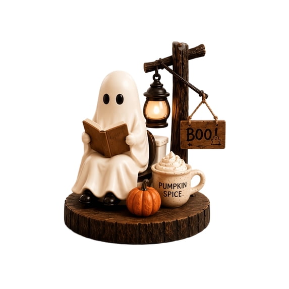 Halloween Ghost Story Lantern Night Light, Cozy Tabletop Figurine For Holiday Home Decor, Warm Led Lamp For Bedroom, Shelf, Table, Party Scenes, Seasonal Gatherings And Gift Giving