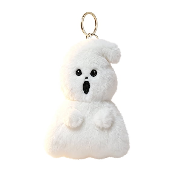 Halloween Ghost Stuffed Animals, Cute Mini Ghost Plush Toys Keychain for Bag Purse Decor, Kawaii Halloween Decorations Accessory Ideal for Party Favor Holiday Gift for Boys Girls, A