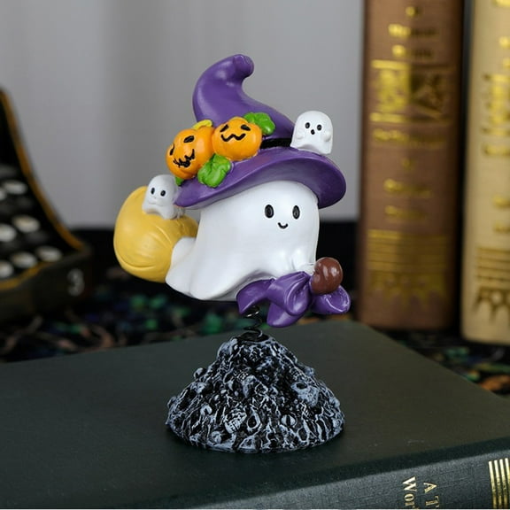 Halloween Ghost Swinging Small Ornament Resin Hanging Decoration Holiday Prop Clearance