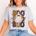 thumbnail image 1 of Halloween Ghost T-Shirt "BOO BOO BOO" – Cute Spooky Graphic Tee, Unisex Casual Crew Neck, 1 of 2