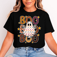 thumbnail image 1 of Halloween Ghost T-Shirt "BOO BOO BOO" – Cute Spooky Graphic Tee, Unisex Casual Crew Neck, 1 of 2