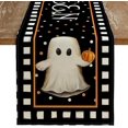 thumbnail image 1 of Halloween Ghost Table Runner 13x90 Inches, Polka Dots Holiday Indoor Outdoor Table Decoration for Home, 1 of 1