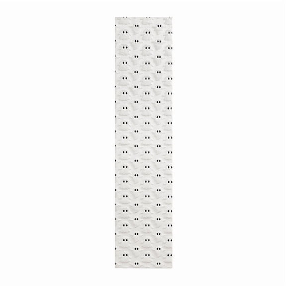 Halloween Ghost Table Runner for Party Decorations, Quilted Embroidery Two Tone Stereoscopic Table Cover for Holiday Dining, Kitchen, and Festive Events