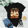 thumbnail image 1 of Halloween Ghost Teacher T Shirt Are You Fall O Ween Directions Graphic Tee Comfort Short Sleeve Round Neck Black S-5XL, 1 of 5