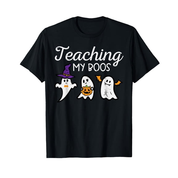 Halloween Ghost Teachers Teaching My Boos Costume Women Men T-Shirt