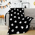 thumbnail image 1 of Halloween Ghost Throw Blanket Cute Ghost Blanket for Picnic Camping Travel Lightweight Fuzzy Cozy Throw Blankets for Living Room Sofa Couch 50" x 60", 1 of 6
