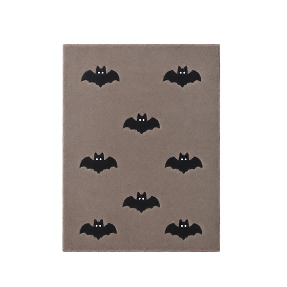 Halloween Ghost Throw Blanket Ultra Soft Decorative Blankets with Embroidered Ghost, Hidden Zipper for Bed Sofa Brown