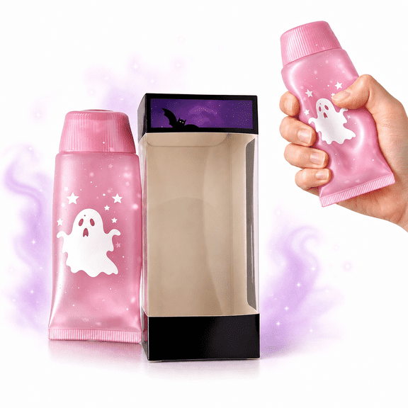 Halloween Ghost Toothpaste Squishy Toy, Slow Rebound Ghost Squeeze Toy, Cute Spooky Fidget Toy for Tactile Play, Desk Decor and Halloween Party Favor