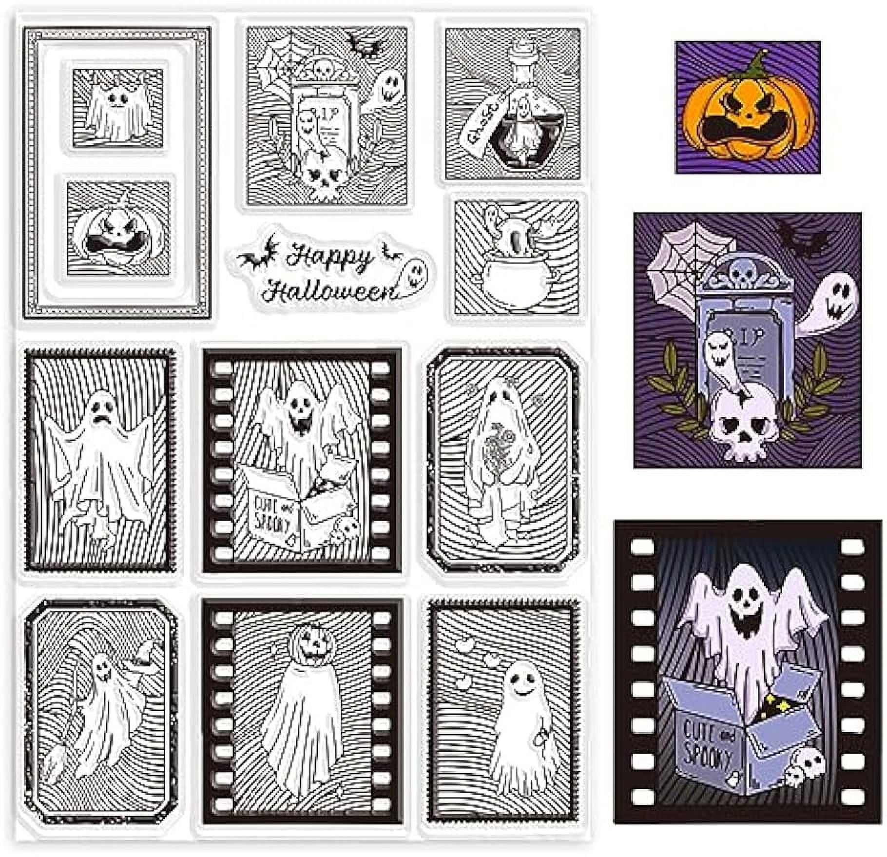  Lapoo Stamps and Dies for Card Making, Santa Claus DIY  Scrapbooking Arts Crafts, Metal Cutting Dies Clear Stamps Sets Arts  Supplies Silicone Gifts for Christmas, Thanksgiving, Halloween (SC040) :  Arts