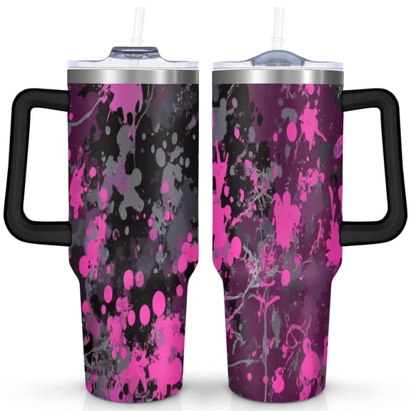 Halloween Ghost Travel Mug Happy Halloween Pumpkin Travel Coffee Mugs with Straw,Thermal with Lids for Hot and Cold Drinks for Fathers Husband Mothers 40 oz Spooky Cup