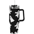 thumbnail image 1 of Halloween Ghost Tumbler with Handle Insulated Stainless Steel 40oz Tumbler Handle Lid Straw Halloween Mug for Hot Cold Drinks Gifts for Women Men, 1 of 5