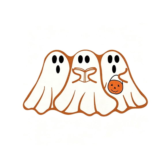 Halloween Ghost Welcome Doormat, Front Door Mat, Entry Rug with Dotted Backing for Indoor Outdoor Porch, Entryway Holiday Decor