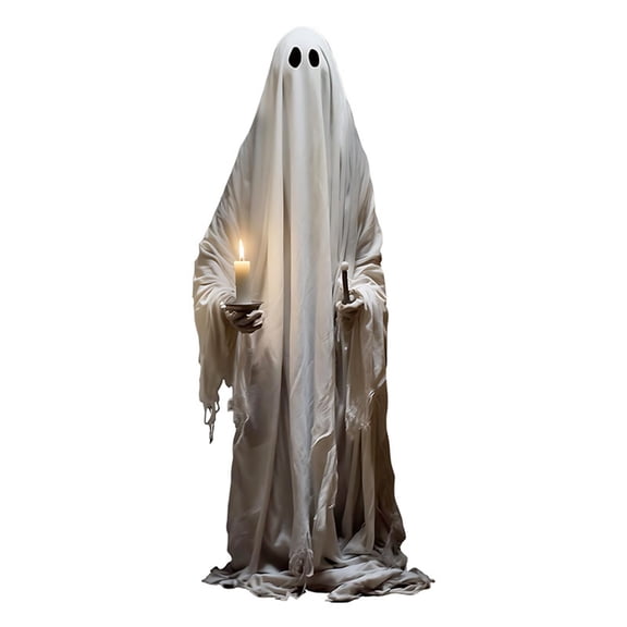 Halloween Ghost Window Clings, Ghost Window Decals, for Spooky Halloween Home Decoration Windows Glass Mirror Decor, Holiday Party Supplies 4Pcs White