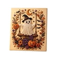 thumbnail image 1 of Halloween Ghost Witch Diamond Painting Kit,DIY Diamond Art Craft for Adults,Spooky Rhinestone Painting Project,Handmade Halloween Home Wall Decor Gift for Beginners, 1 of 3