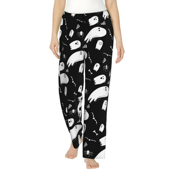 Halloween Ghost Women'S Pajama Pants Drawstring Pj Bottoms Pants With Pockets Xx-Large