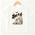 thumbnail image 1 of Halloween Ghost and Dog Boop Short Sleeve Crewneck Cotton Kids T-Shirt, 1 of 4