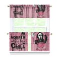 thumbnail image 1 of Halloween Ghostface Kitchen Window Curtains with Rod Pocket Over Sink Horror Spooky Small Window Treatment Cafe Short Curtains for Bathroom Tier Drapes,3 Piece Set,24 Inch, 1 of 6