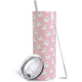 thumbnail image 1 of Halloween Ghosts 20oz Skinny Tumbler with Handle and Straw, Cute Spooky Stainless Steel Double Walled Vacuum Insulated Cup, Holiday Gifts for Women Girls, 1 of 6