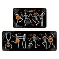 thumbnail image 1 of Halloween Ghosts And Horror Polka Dot Kitchen Rug 2-Piece Set, Fun Kitchen Mats, Suitable For Home Use 47.24"x15.74+15.74"x23.62", 1 of 6