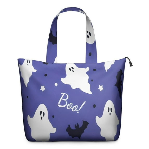 Halloween Ghosts Bats Stars and Boo Travel Tote Bags for Women Carry On,Large Weekender Bags for Women Travel,Multi Functional Duffle Bag for Work,Shopping,Sports