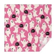 thumbnail image 1 of Halloween Ghosts with Boo Square Tablecloth,Waterproof Square Table Cover,Wipeable Spillproof Washable Table Cover for Home Kitchen Party Decor 52"x52"(132x132cm), 1 of 6