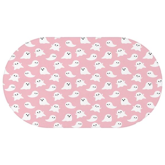 Halloween Ghosts Cute Spooky Tablecloths Water Resistant Table Cloth for Dining Holiday Halloween Dinner Spillproof Oval 60x102 Inch Washable Table Covers for Party