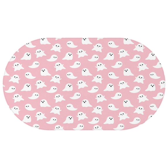 Halloween Ghosts Cute Spooky Tablecloths Water Resistant Table Cloth for Dining Holiday Halloween Dinner Spillproof Oval 60x102 Inch Washable Table Covers for Party